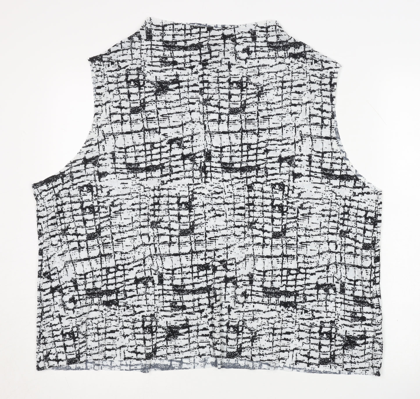 Topshop Women's Geometric Black Sleeveless Top Size 14