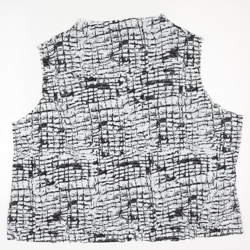 Topshop Women's Geometric Black Sleeveless Top Size 14