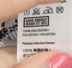 Topshop Women's Geometric Black Sleeveless Top Size 14