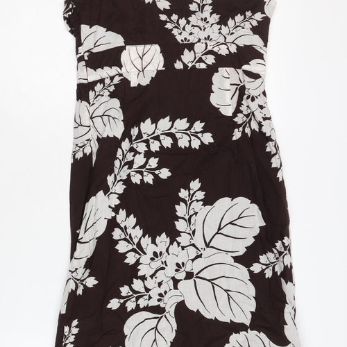 Warehouse Brown Floral Women’s Dress UK 10