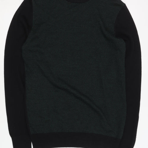 Remus Uomo Men's Black Wool Blend Pullover Jumper M