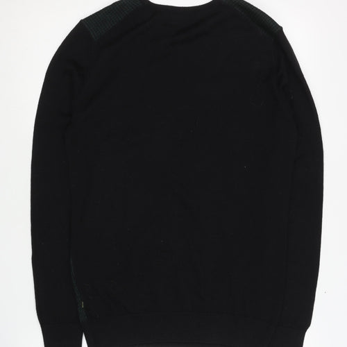 Remus Uomo Men's Black Wool Blend Pullover Jumper M