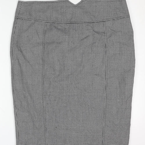 New Look Women's Black Houndstooth Pencil Skirt Size 16