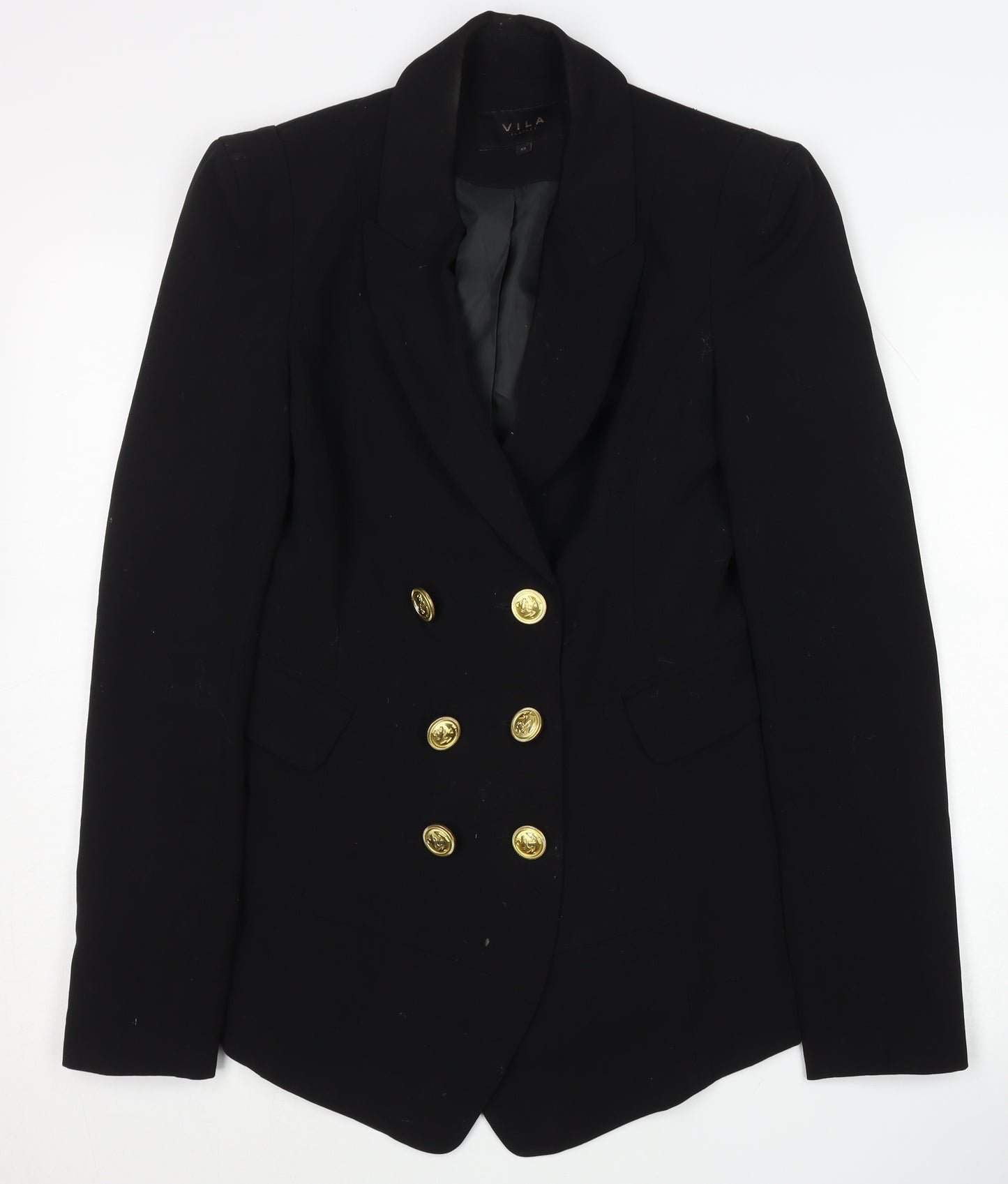 VILA Women's Black Double-Breasted Blazer XS