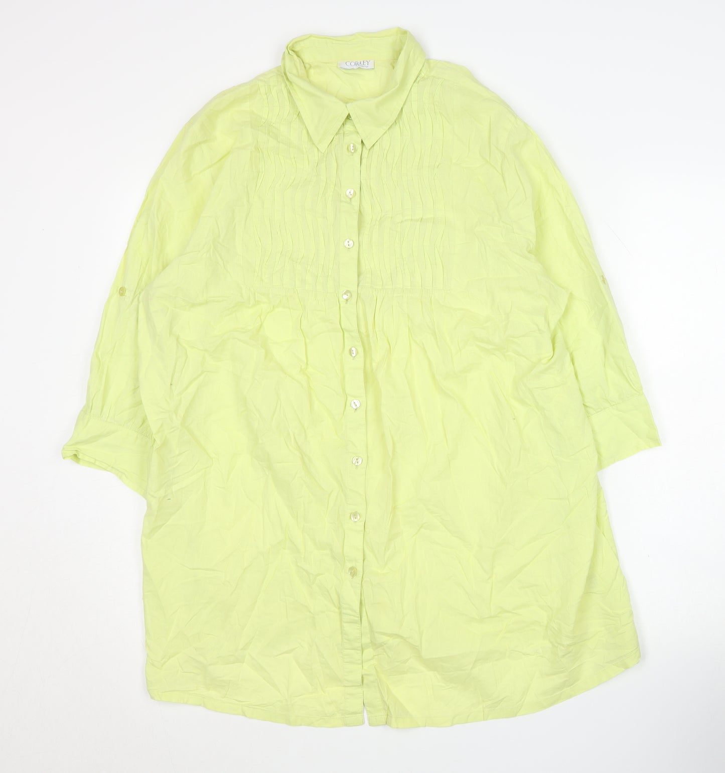 Corley Women's Green Button-Up Shirt Size 20