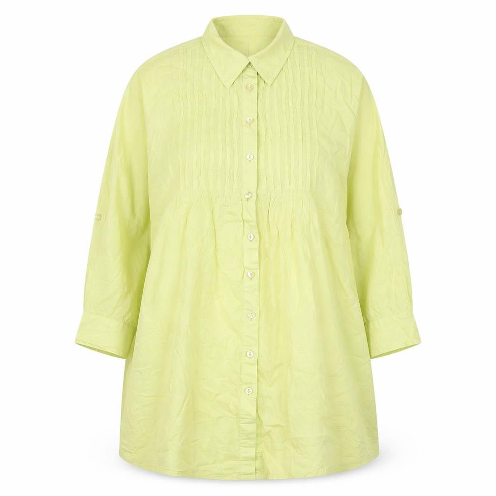 Front view of Corley Women's Green Button-Up Shirt, size 20