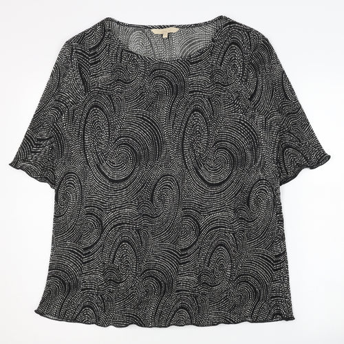 Vida Vi Women's Black Geometric Blouse Size 18