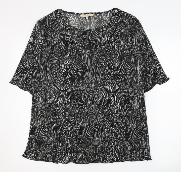 Vida Vi Women's Black Geometric Blouse Size 18