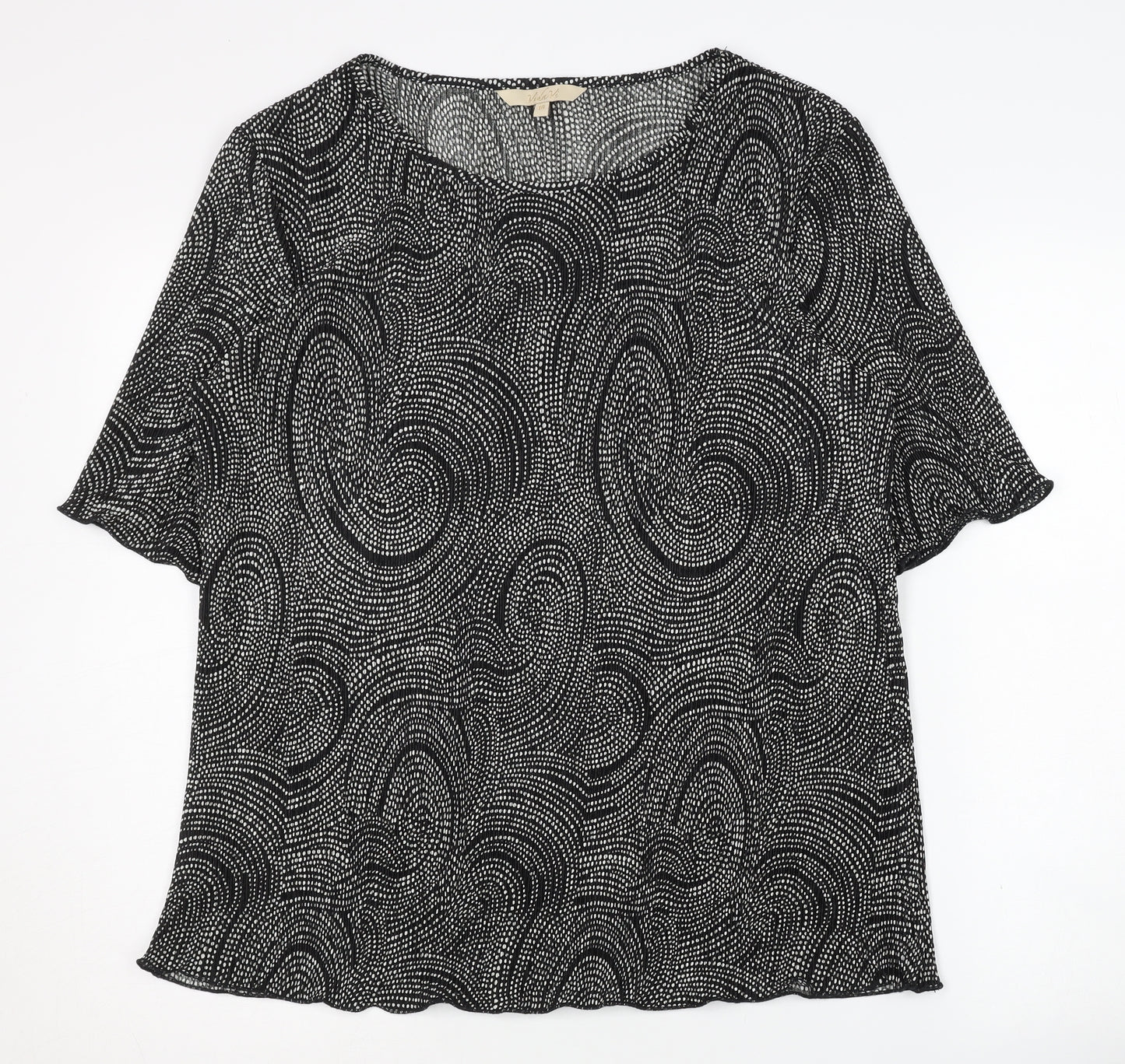 Vida Vi Women's Black Geometric Blouse Size 18