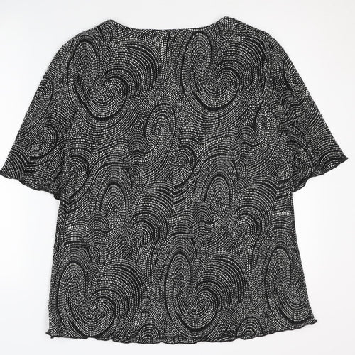 Vida Vi Women's Black Geometric Blouse Size 18