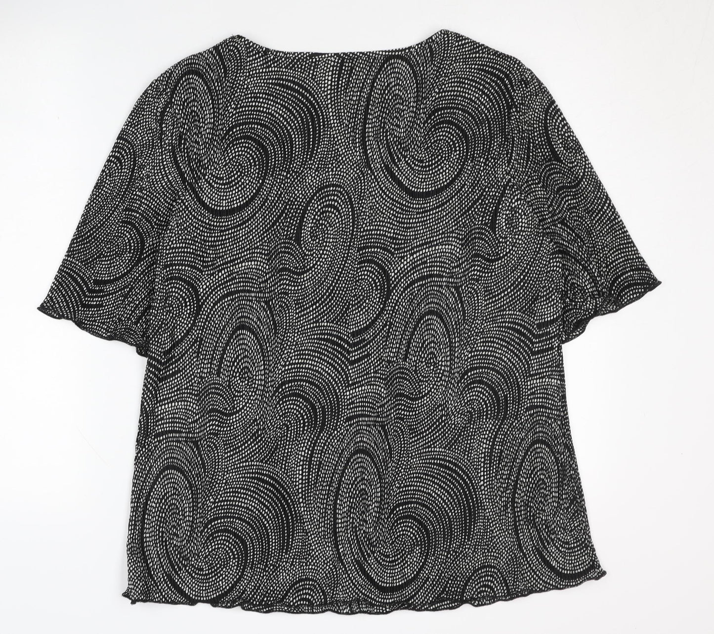 Vida Vi Women's Black Geometric Blouse Size 18