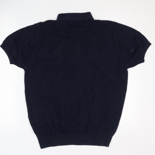 Swade Men's Blue XL Striped Polo Shirt
