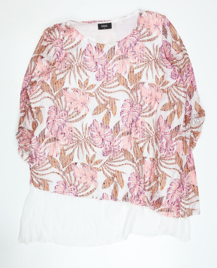 Klass Women's Multicoloured XL Floral Pullover Jumper