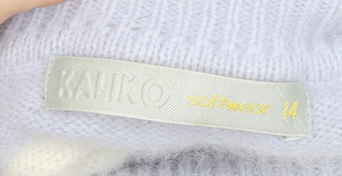 Rahko Softwear Women's Striped Roll Neck Jumper Size 14