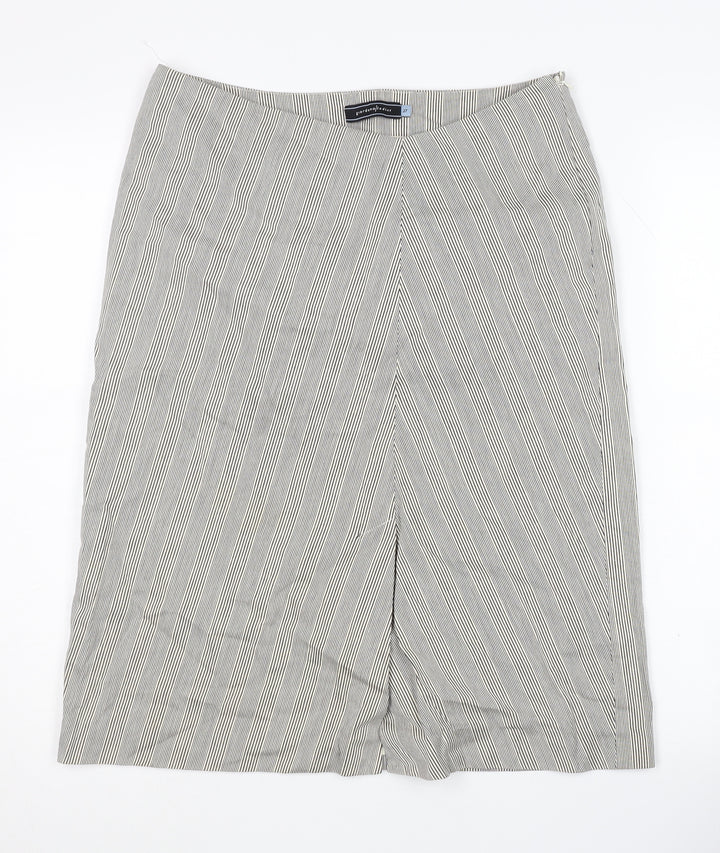 Giordano Ladies Women's Striped Cotton Pencil Skirt 4