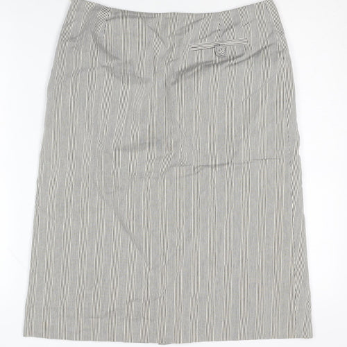 Giordano Ladies Women's Striped Cotton Pencil Skirt 4