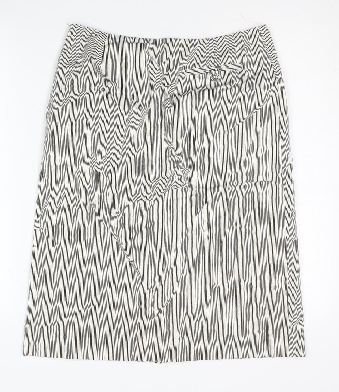 Giordano Ladies Women's Striped Cotton Pencil Skirt 4