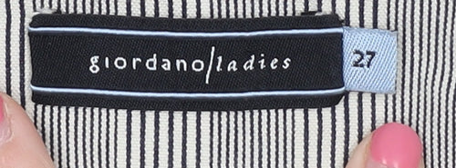 Giordano Ladies Women's Striped Cotton Pencil Skirt 4