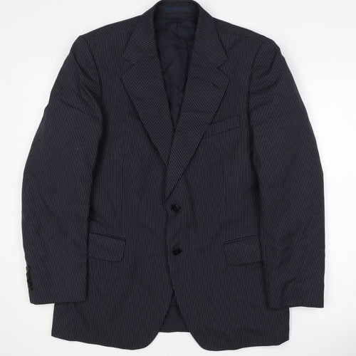 St Michael Men’s Blue Striped Blazer Jacket, Size 37–38