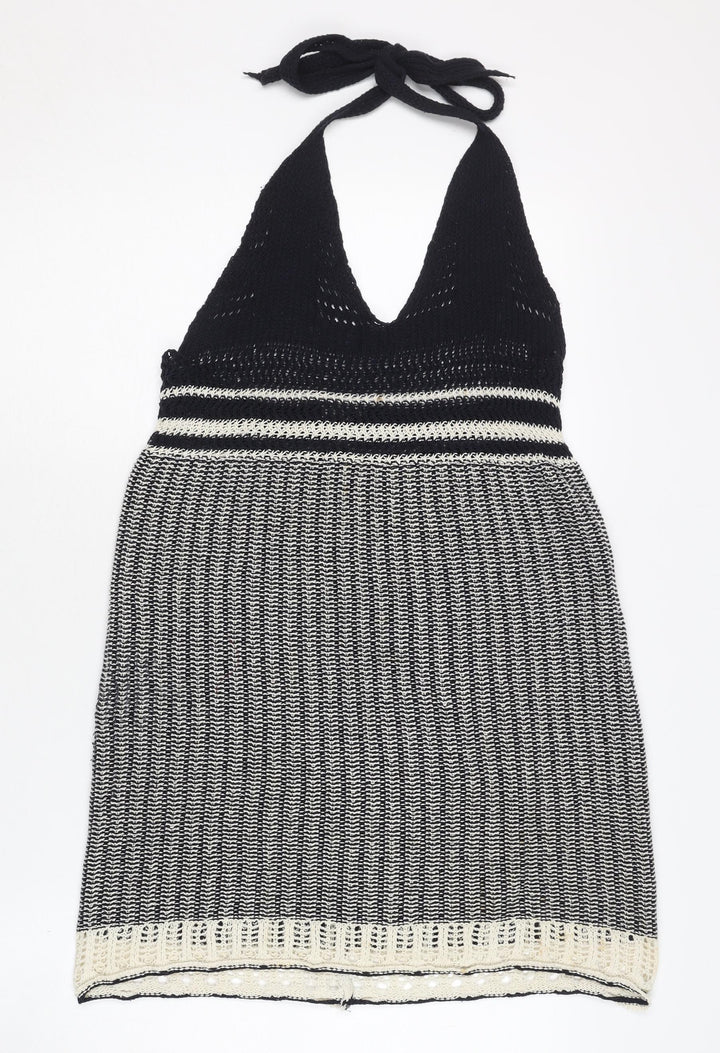 Zara Trafaluc Women's Black & White Halter Camisole M