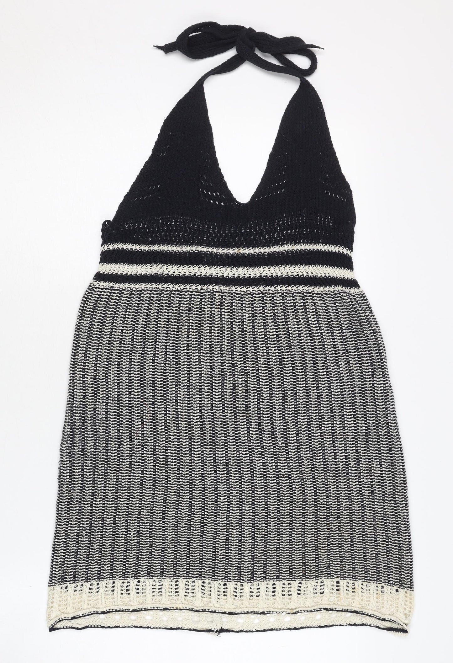 Zara Trafaluc Women's Black & White Halter Camisole M
