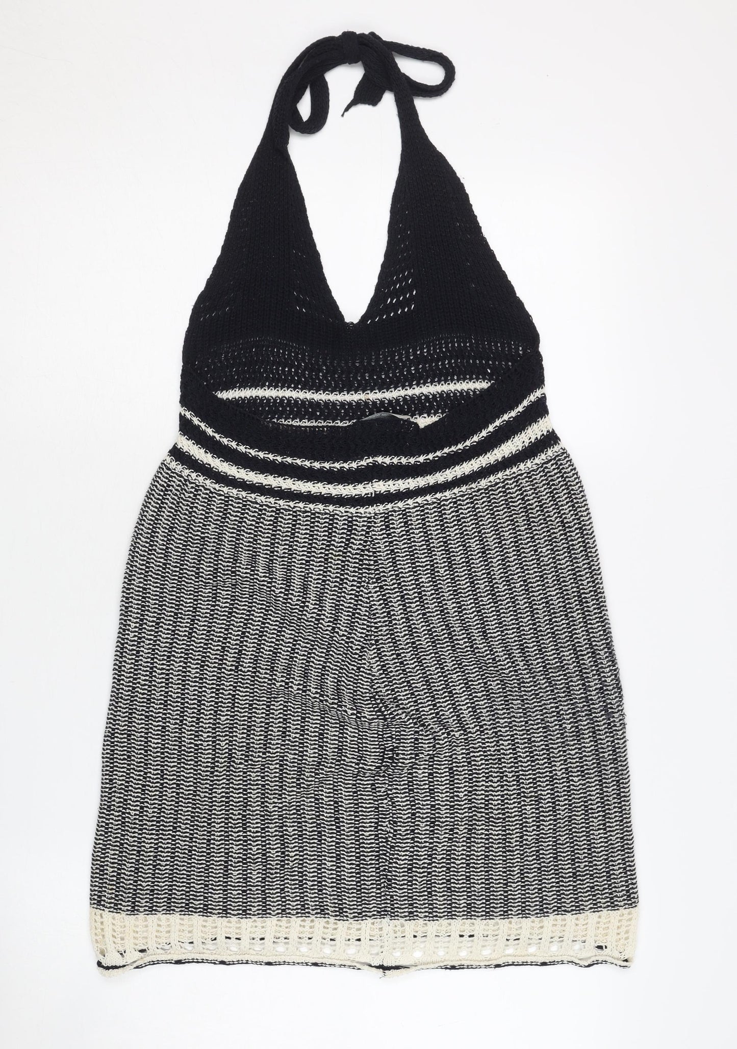 Zara Trafaluc Women's Black & White Halter Camisole M