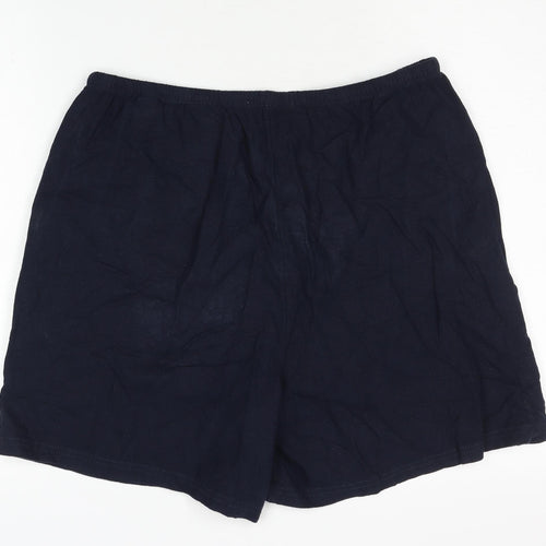 Marks and Spencer Women's Blue Linen Blend Casual Shorts