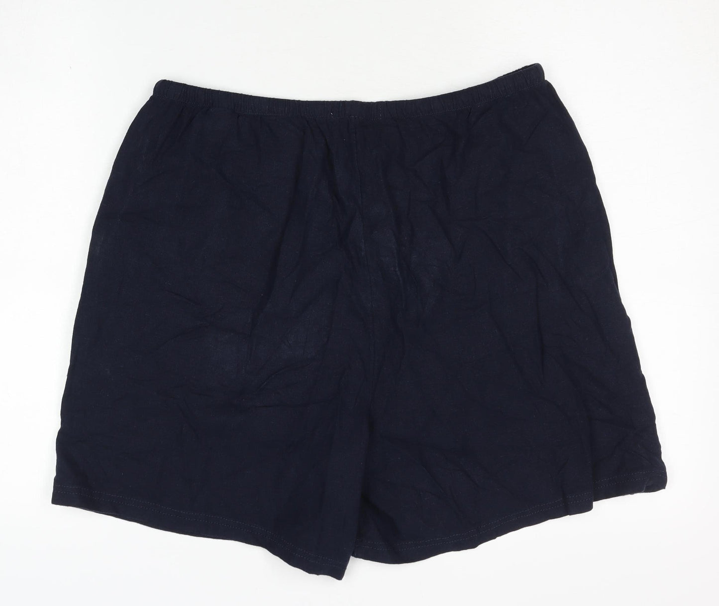 Marks and Spencer Women's Blue Linen Blend Casual Shorts