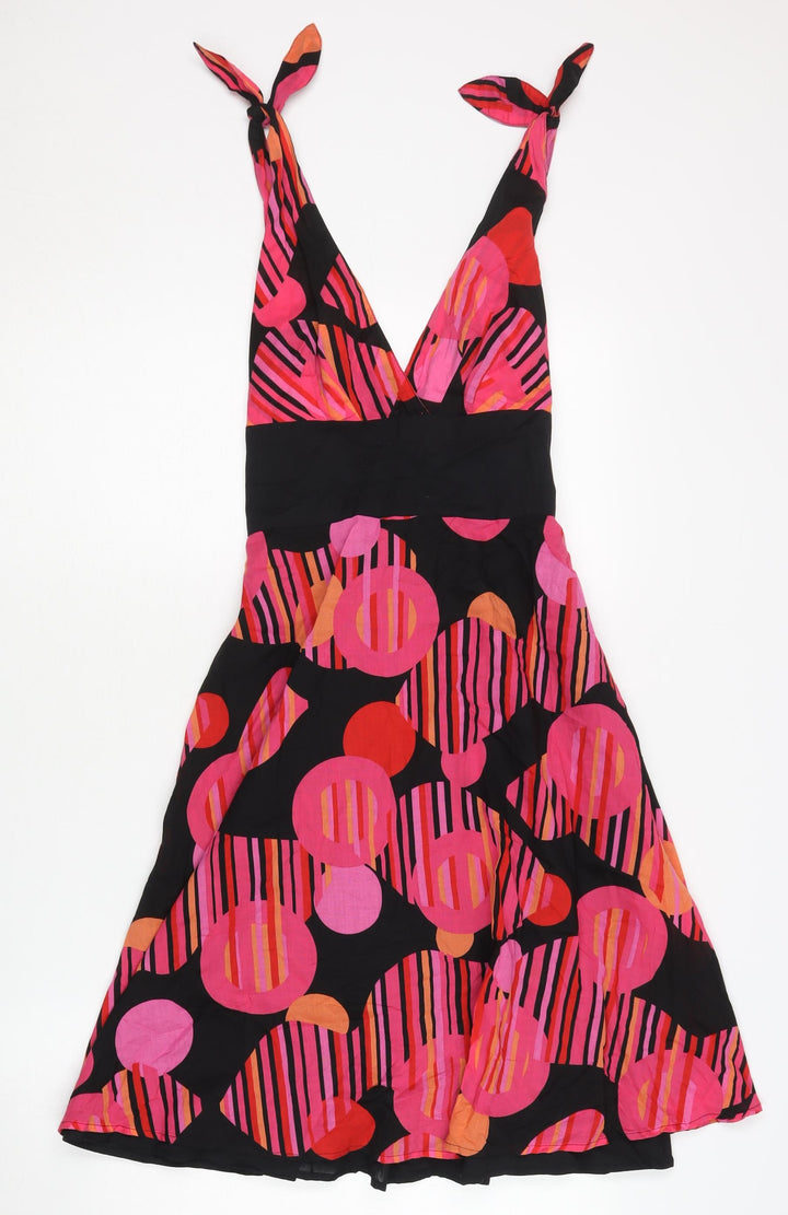 Warehouse Women's Multicoloured Cotton A-Line Dress