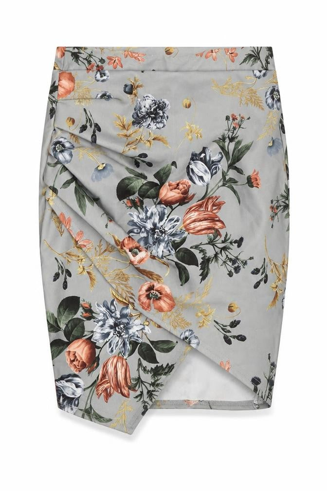 boohoo Women's Floral Pencil Skirt Size 12 Multicoloured