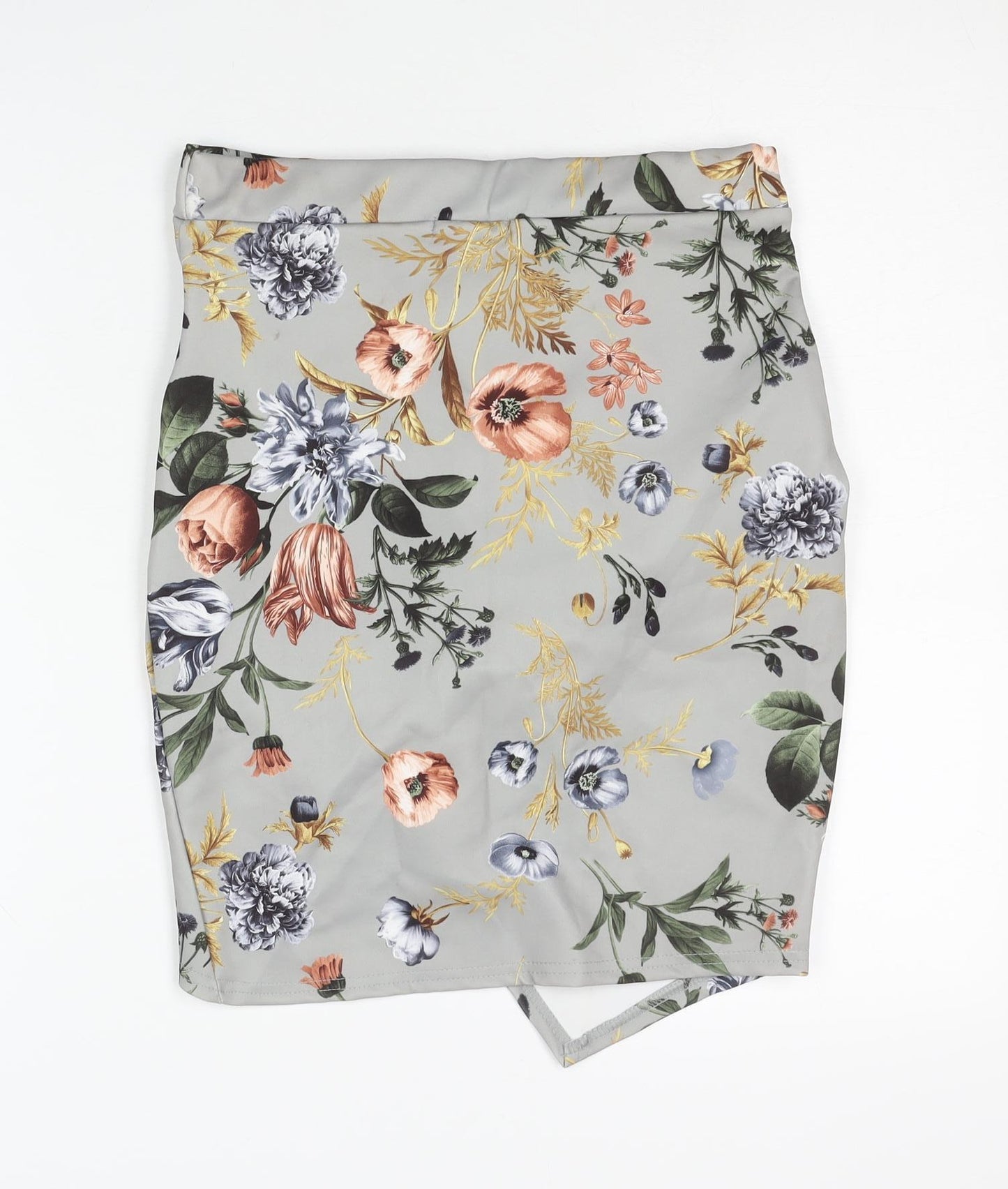 boohoo Women's Floral Pencil Skirt Size 12 Multicoloured