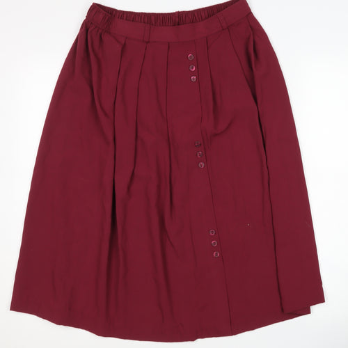 Berketex Women's Red Skirt Size 16 with Buttons