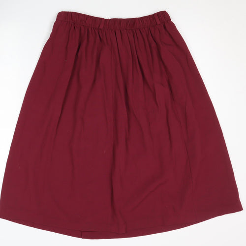Berketex Women's Red Skirt Size 16 with Buttons