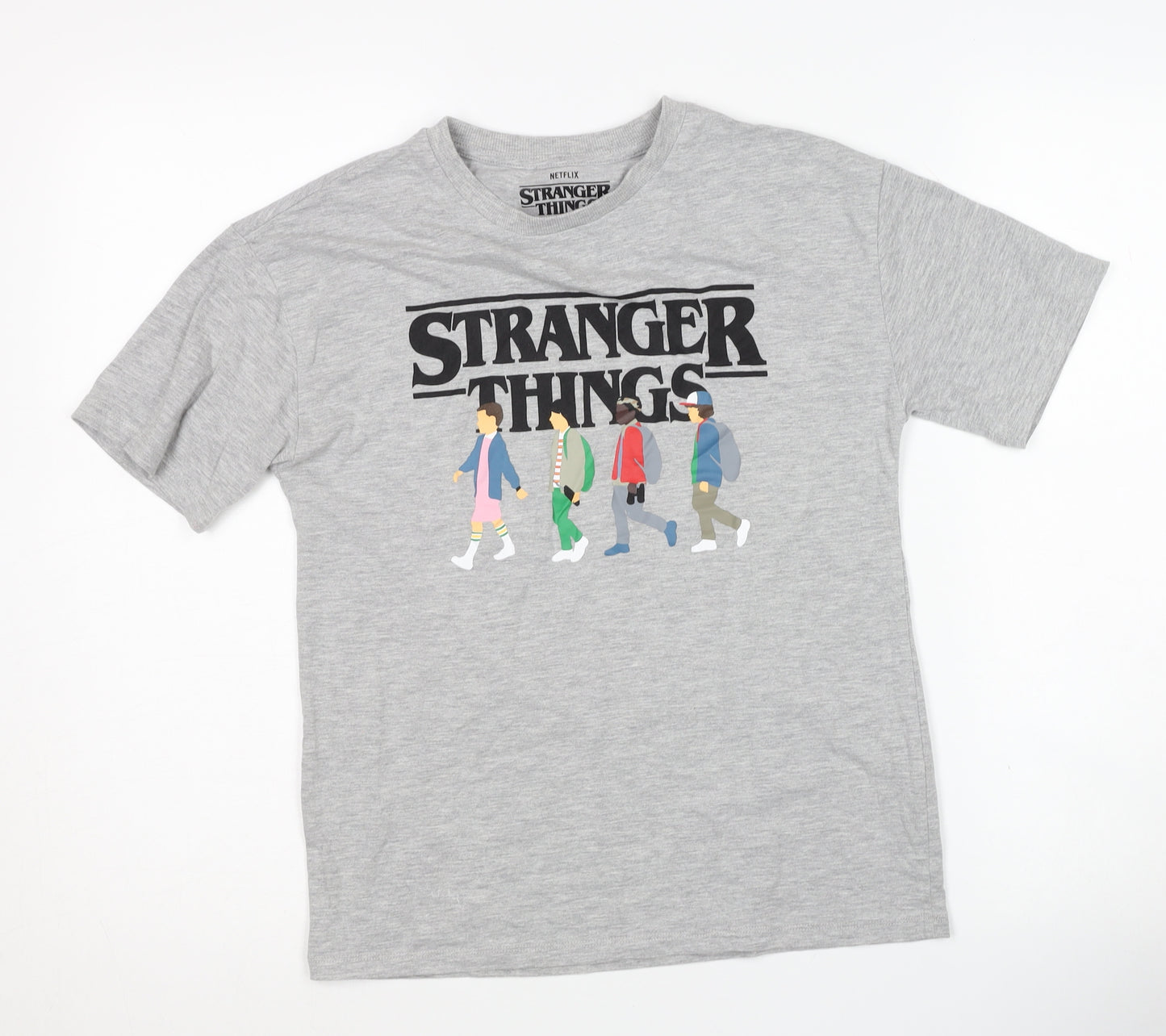 Boys M&S Grey Stranger Things T-Shirt, 11-12 Years, Regular Fit