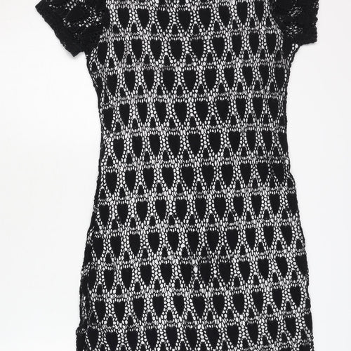 Desigual Women's Black Crochet Dress Size 12