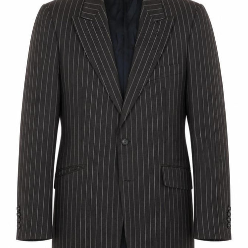 Flannels Men's Black Striped Wool Blazer Size 40