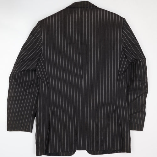 Flannels Men's Black Striped Wool Blazer Size 40