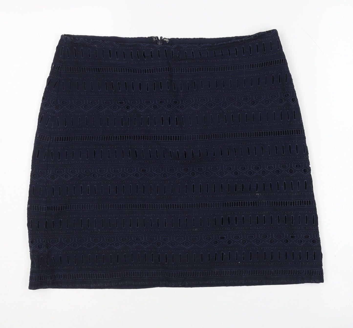 GAP Women's Blue Pencil Skirt Size 6 Embroidered