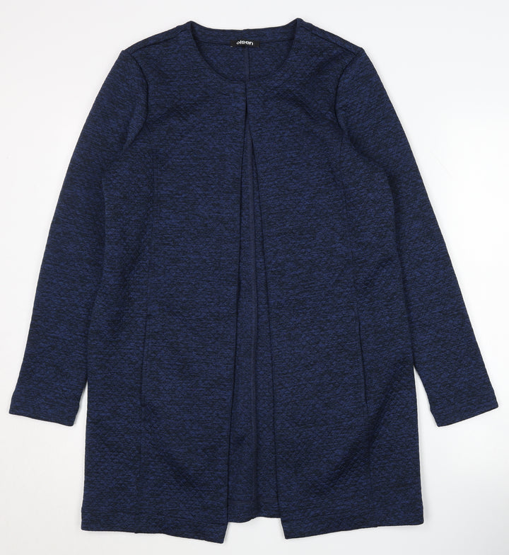 Olsen Women's Blue Cardigan, Size 12, Round Neck