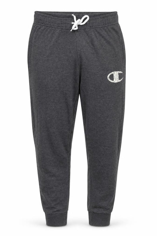 Front view of Champion Grey Men's Medium Jogger Trousers, Athleisure