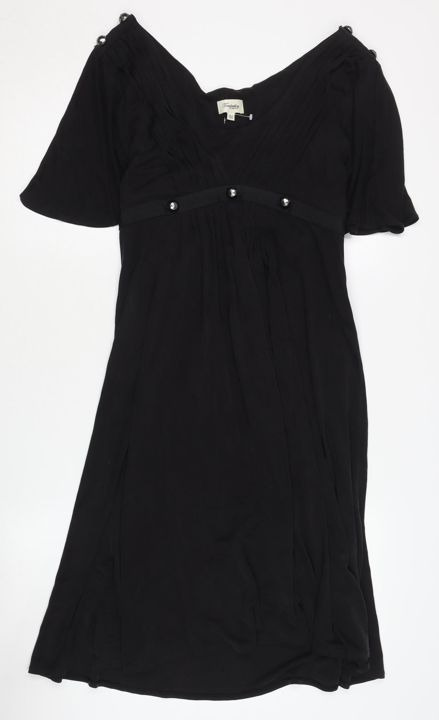Temperley London Women's Black Silk Dress, Size 12