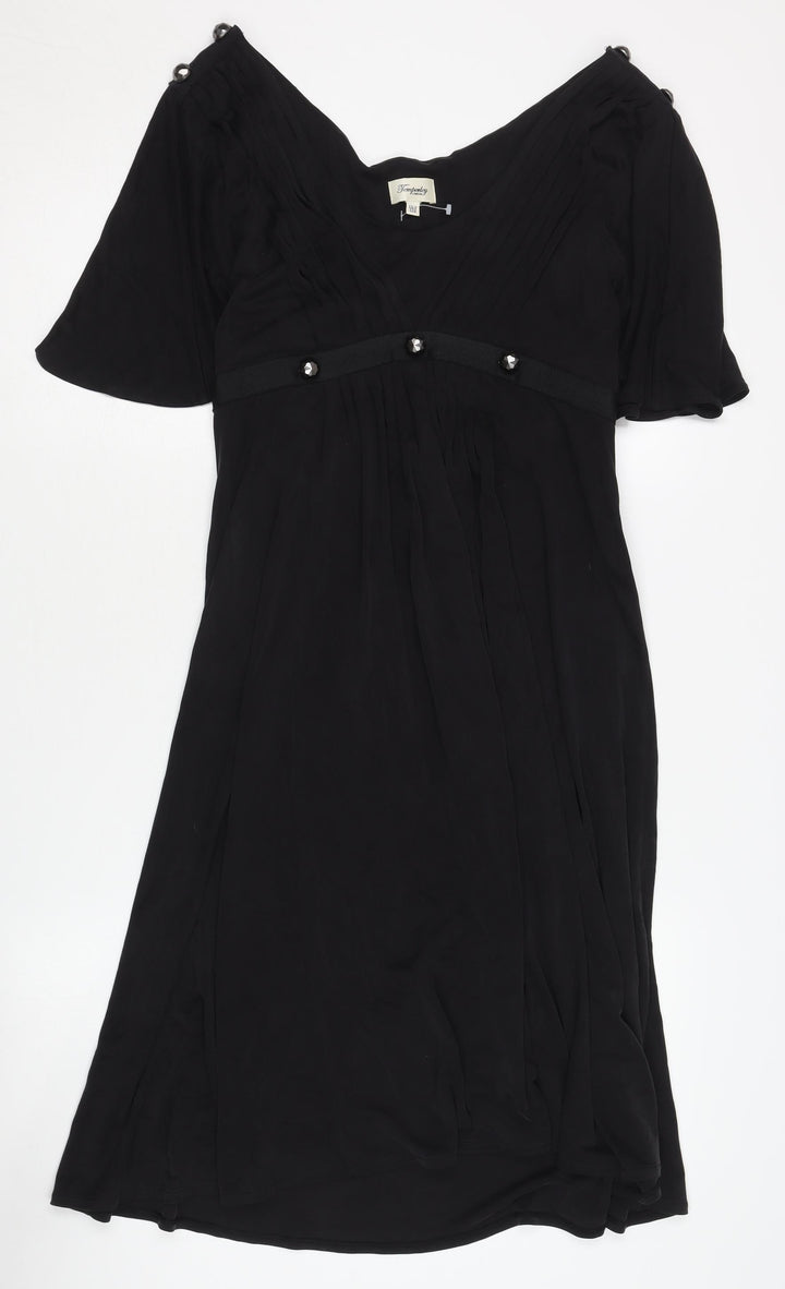Temperley London Women's Black Silk Dress, Size 12