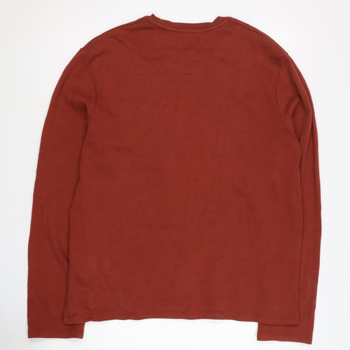 White Stuff Men's Red Long Sleeve T-Shirt Size L