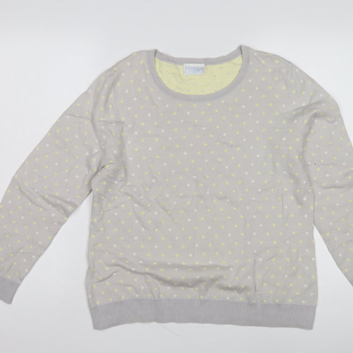 Cotswold Collections Women’s Grey Polka Dot Pullover Jumper - Medium