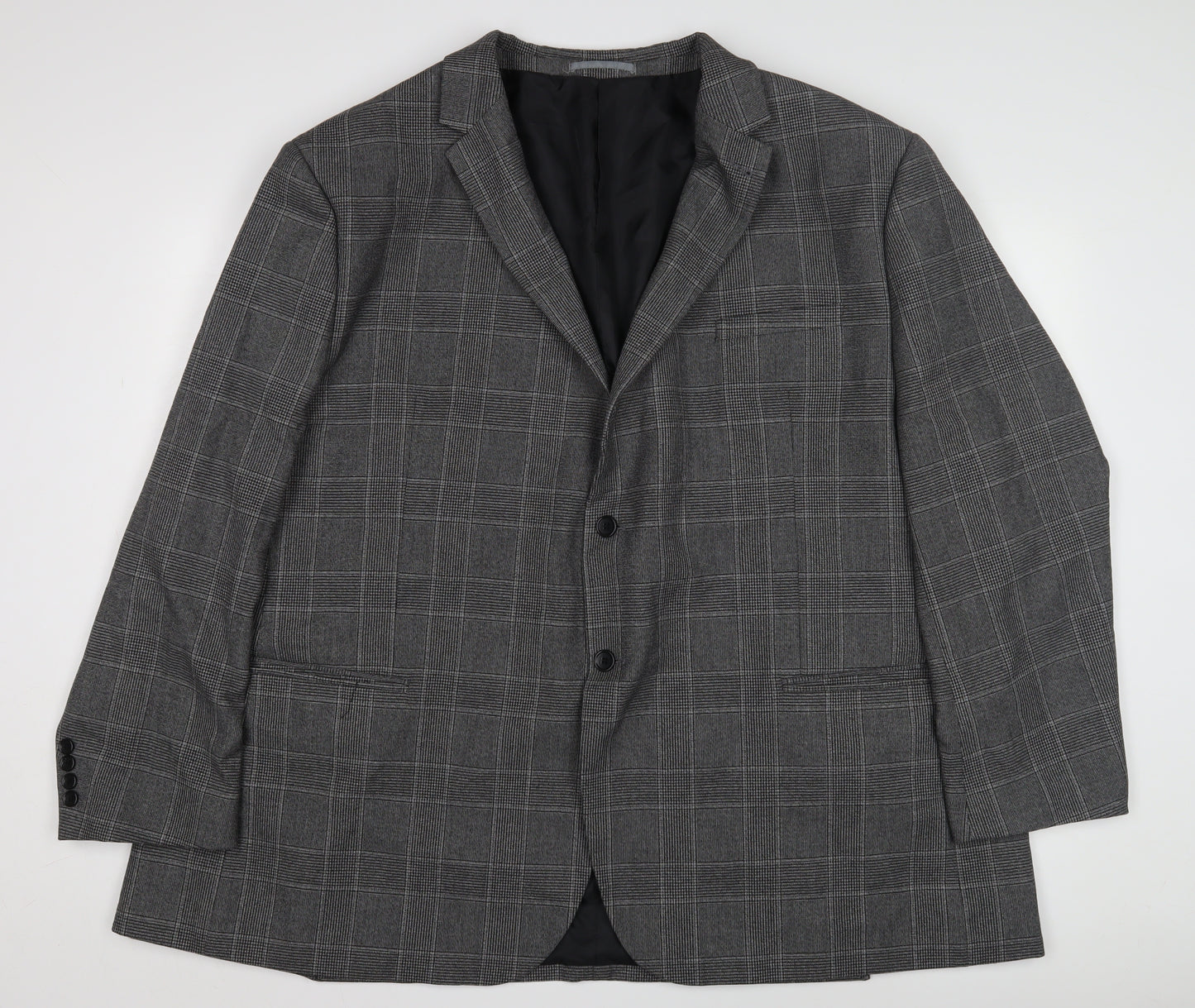 Jacamo Men's Grey Check Blazer Jacket 58R