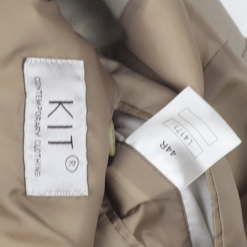 KIT Men's Beige Blazer 44R Single-Breasted Jacket