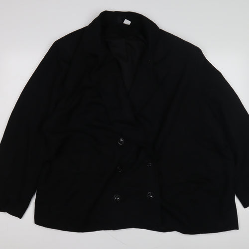 Women's Black XL Polyester Viscose Jacket - Lined