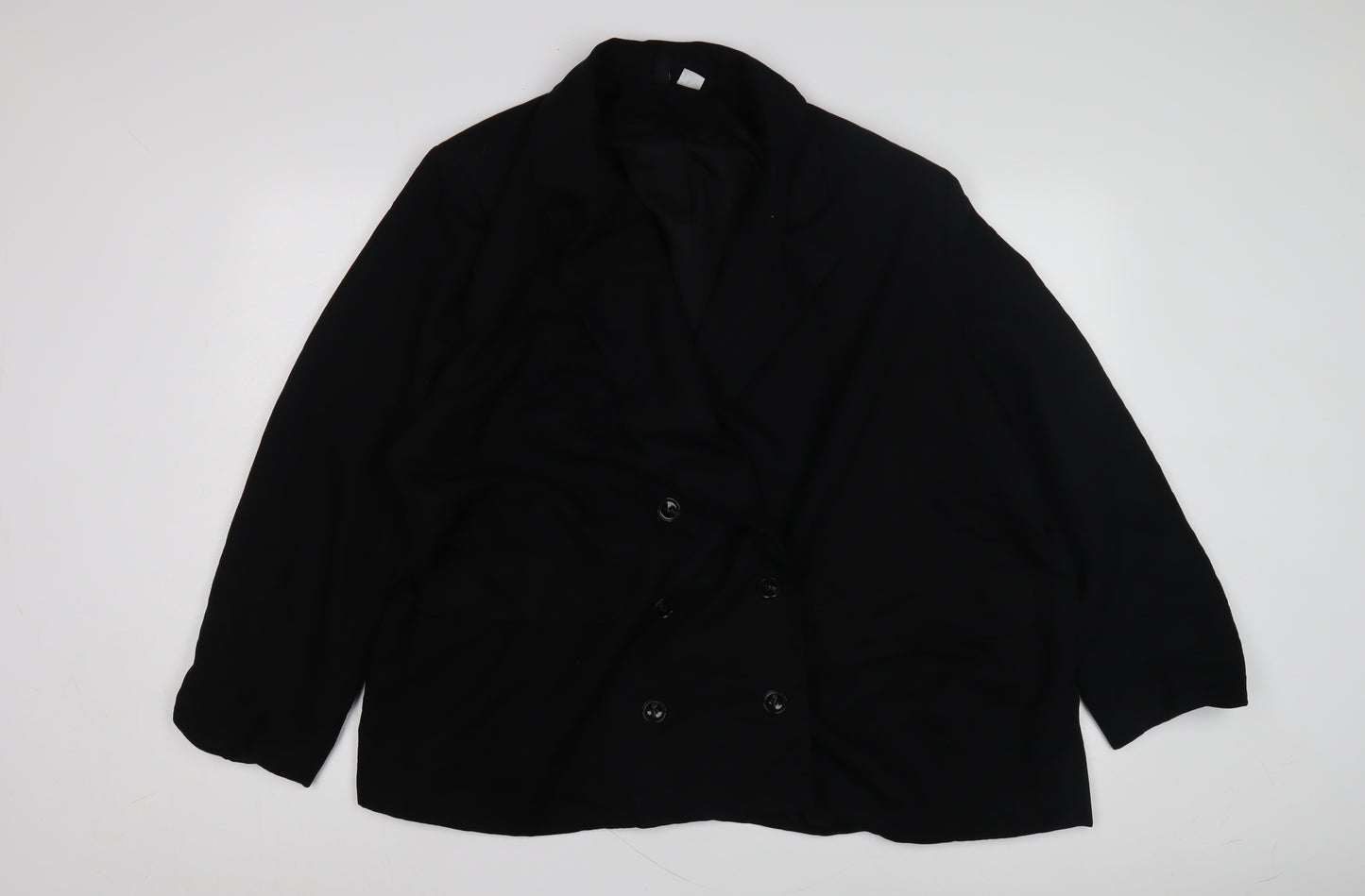 Women's Black XL Polyester Viscose Jacket - Lined