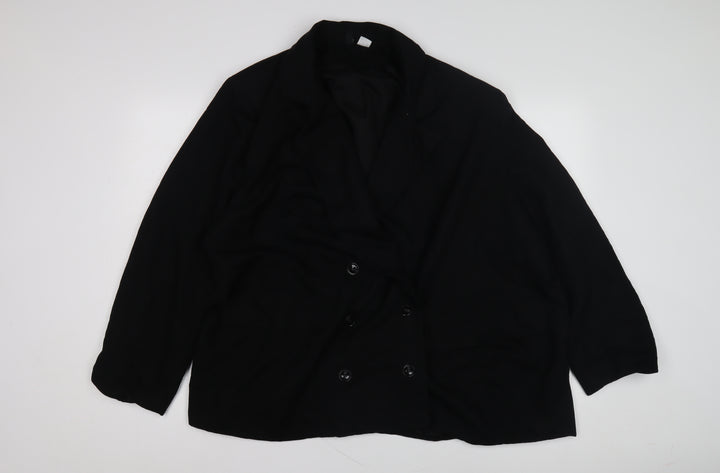 Women's Black XL Polyester Viscose Jacket - Lined