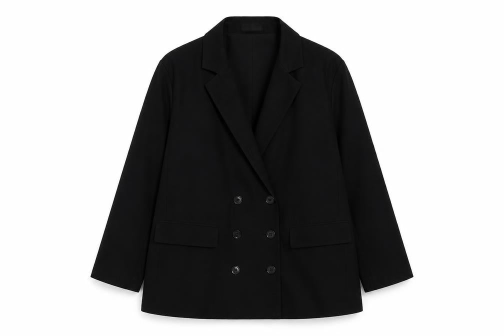 Front view of Women's Black XL Polyester Viscose Jacket - Lined